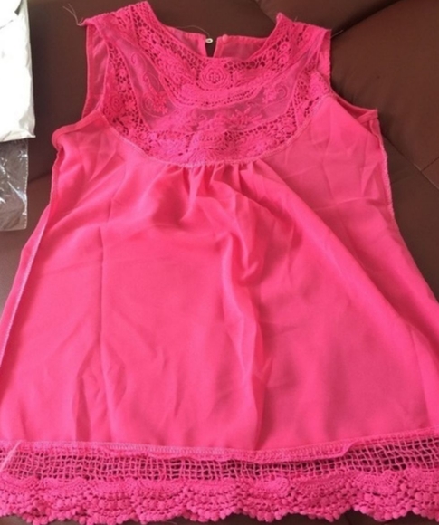 Boho blouse, hot pink - Picture 6 of 8